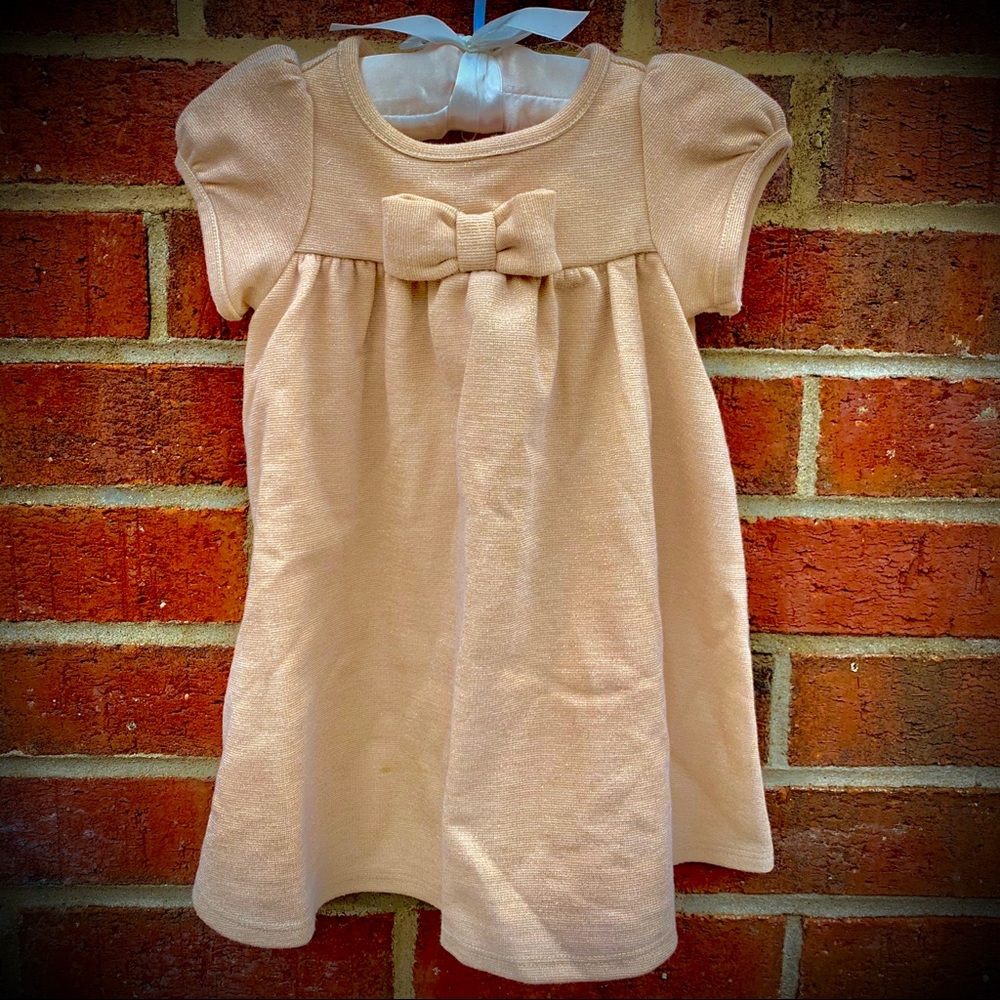 Janie and Jack Gold Dress & Bloomers 0-3 Months